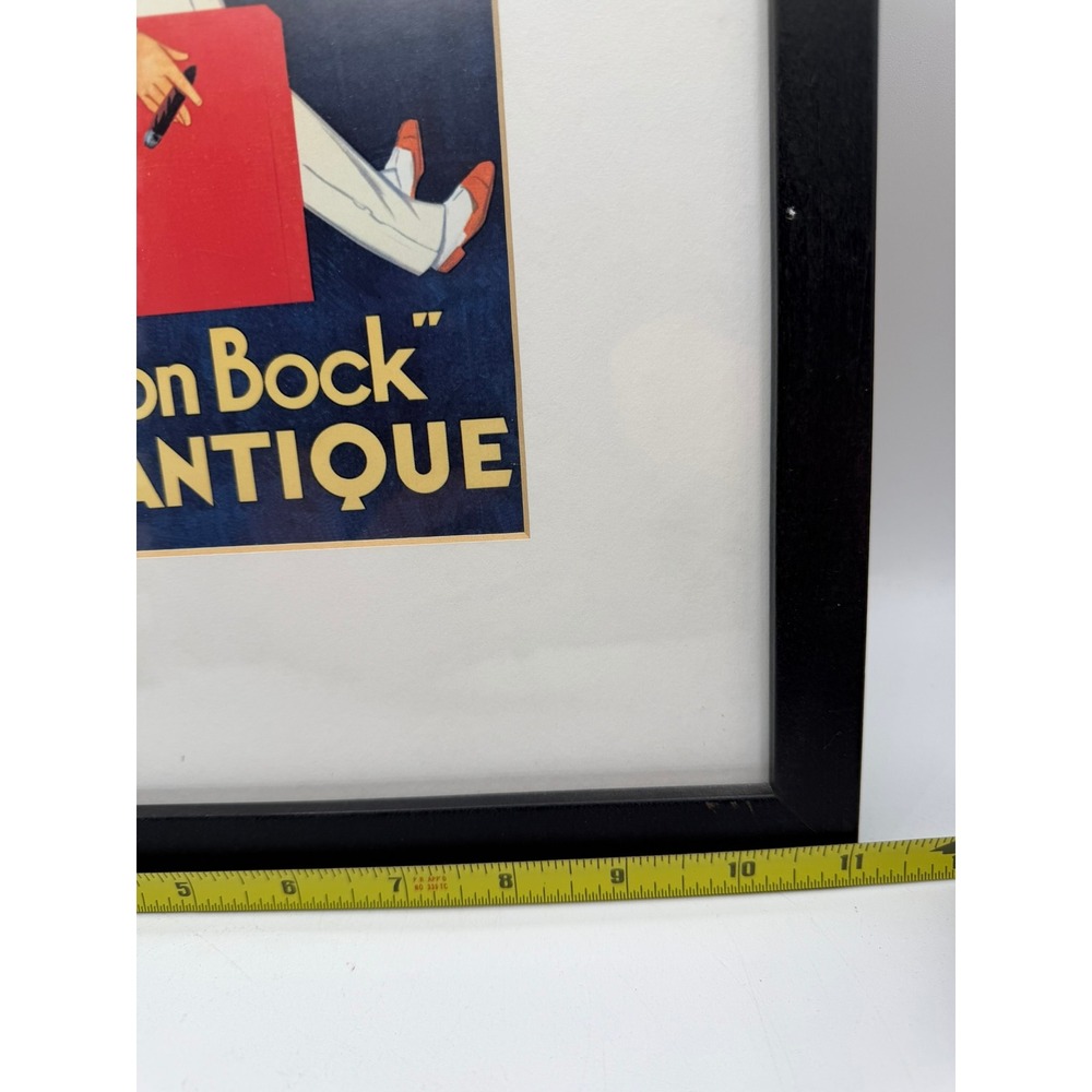 Leonetto Cappiello Le Bon Bock Atlantique Framed Vintage Ad Art Print 11x14 - Picture 2 of 12